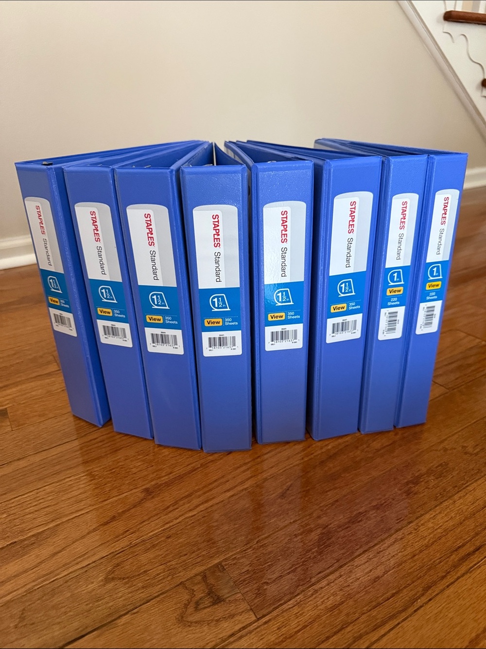 Staples Blue View Binders - Set of 8 Professional Document Organizers.